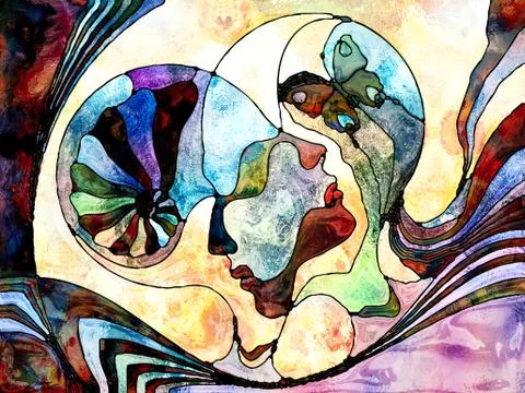 Color Division Composition Stockillustratie