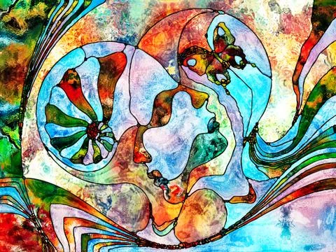 Color Division Composition Illustrazione stock