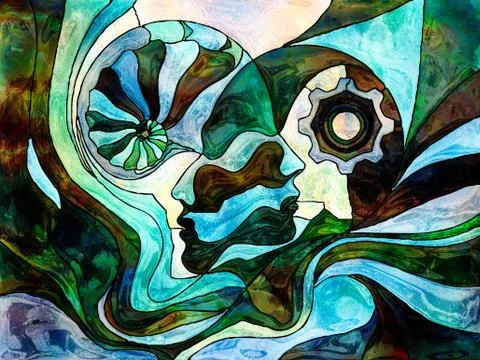 Color Division Processing Illustrazione stock