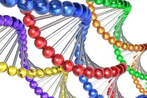 Color DNA molecules Illustrazione stock