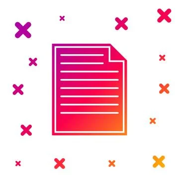 Color Document icon isolated on white background. File icon. Checklist icon Illustrazione stock