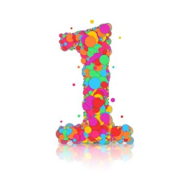 Color dot one icon. Stock Illustration