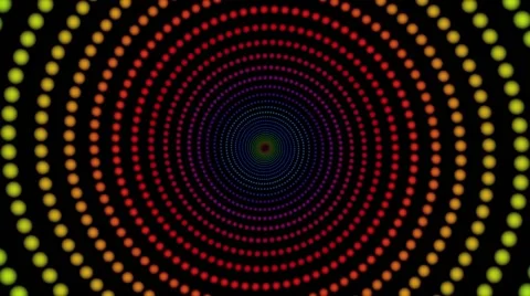 Color Dot Tunnel Zoom In and Accent Stock Footage