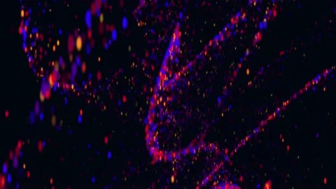 Color Dots Flowing Wide Screen Abstract Background Stock Footage 201294697