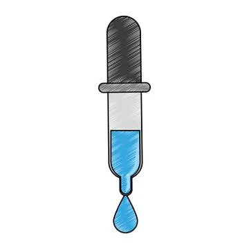 Color dropper symbol scribble Stock Illustration