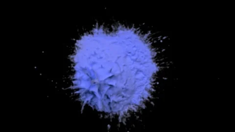 Color dust particle explosion Stock Footage 93523464