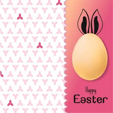 Color Easter card with realistic eggs and hand-drawn elements. Stockillustratie