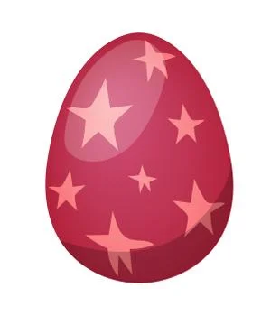 Color easter egg cartoon spring decoration and food symbol flat vector Stock Illustration