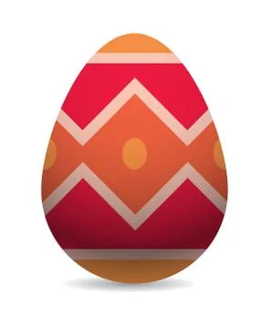 Color easter egg cartoon spring decoration and food symbol flat vector 库存插图
