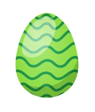 Color easter egg cartoon spring decoration and food symbol flat vector 스톡 일러스트