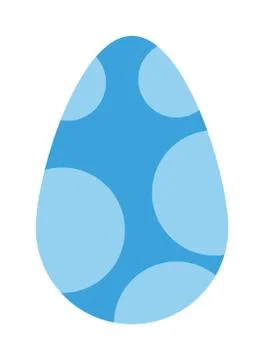 Color easter egg cartoon spring decoration and food symbol flat vector Stock Illustration