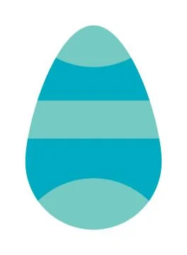 Color easter egg cartoon spring decoration and food symbol flat vector Stock Illustration