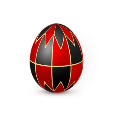 Color Easter egg on white background. Design template. Vector illustration. 스톡 일러스트