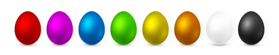 Color Easter egg on white background. Design template. Vector illustration. Stock Illustration