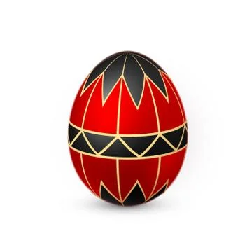 Color Easter egg on white background. Design template. Vector illustration. 스톡 일러스트