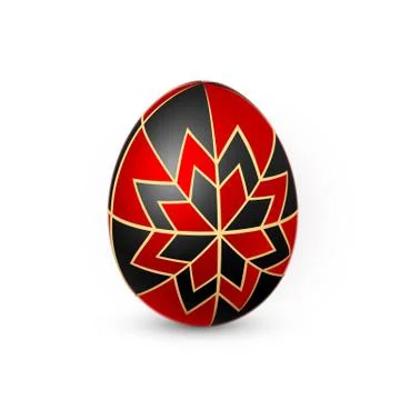 Color Easter egg on white background. Design template. Vector illustration. 스톡 일러스트