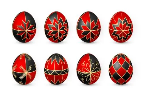 Color Easter egg on white background. Design template. Vector illustration. Stock Illustration