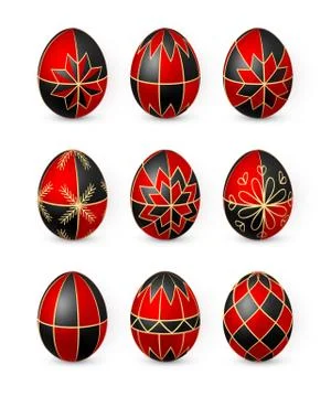 Color Easter egg on white background. Design template. Vector illustration. Stock Illustration