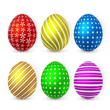 Color Easter egg on white background. Easter egg for Your design. Vector illu 스톡 일러스트