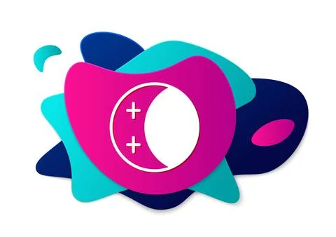 Color Eclipse of the sun icon isolated on white background. Total sonar eclip Stock Illustration