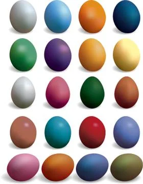 Color eggs Stock Illustration