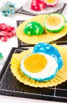 Color eggs Stock Photos