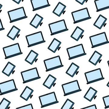 Color electronic laptop and computer technology background イラスト素材