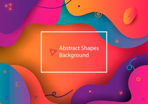 Color elements with fluid gradient. Dynamic Stock Illustration