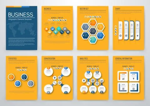 Color elements for infographics 스톡 일러스트