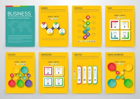 Color elements for infographics Illustrazione stock