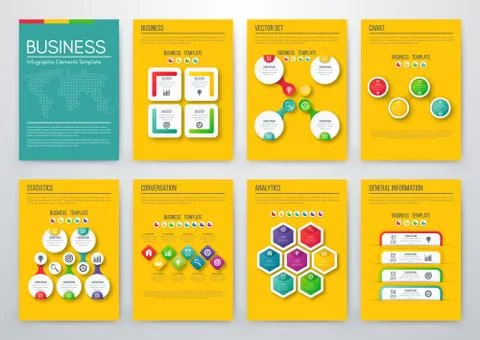 Color elements for infographics 스톡 일러스트