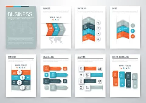 Color elements for infographics 스톡 일러스트