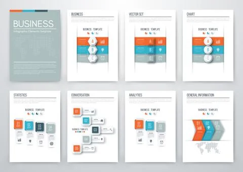 Color elements for infographics 스톡 일러스트