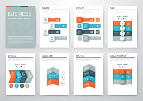 Color elements for infographics 스톡 일러스트