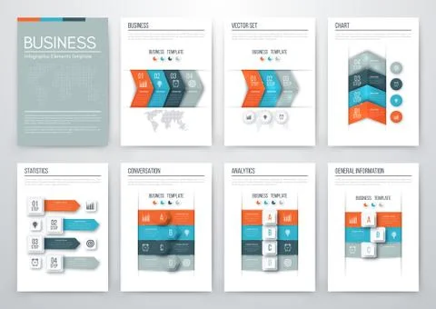 Color elements for infographics Stock Illustration