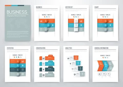 Color elements for infographics Stock Illustration