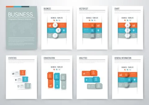Color elements for infographics Illustrazione stock
