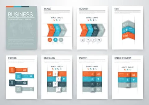 Color elements for infographics イラスト素材