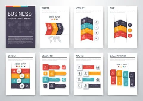 Color elements for infographics イラスト素材