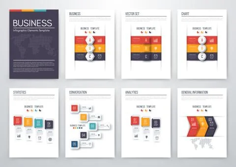 Color elements for infographics Illustrazione stock