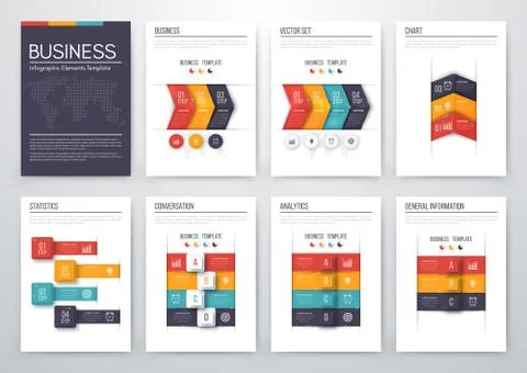 Color elements for infographics Stock Illustration