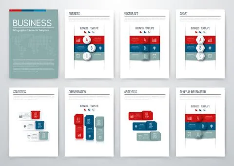 Color elements for infographics イラスト素材