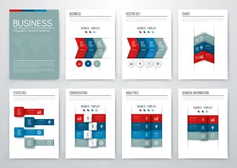 Color elements for infographics Stock Illustration