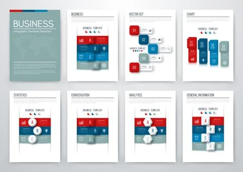 Color elements for infographics Stock Illustration