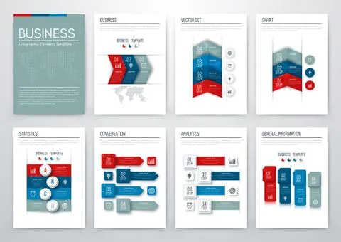 Color elements for infographics Illustrazione stock