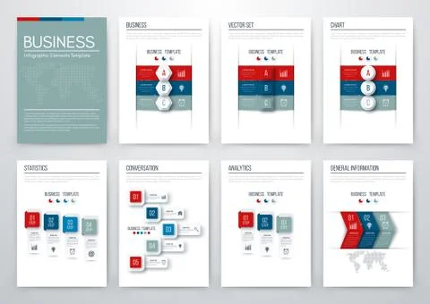 Color elements for infographics Stock Illustration
