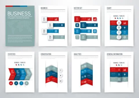 Color elements for infographics Stock Illustration