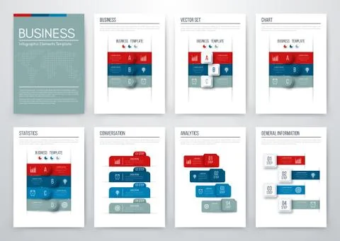 Color elements for infographics 스톡 일러스트