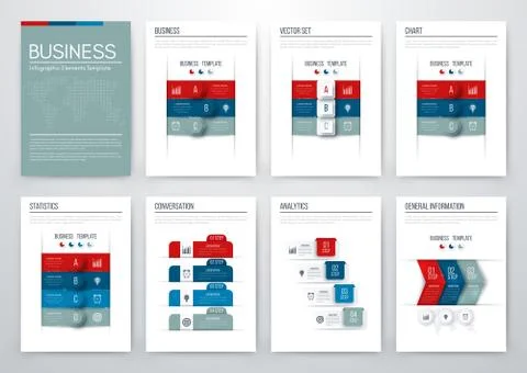 Color elements for infographics Stock Illustration