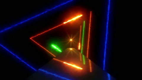 Color energy fire triangle abstract background Stock Footage 114085461